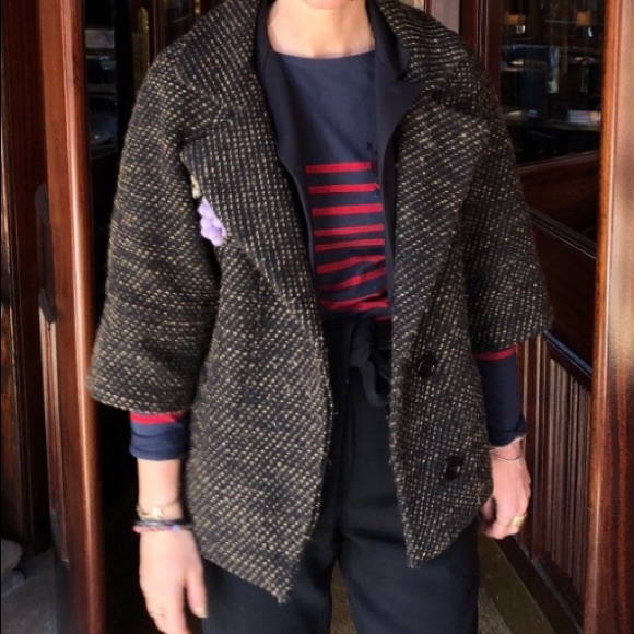 Tweed boxy designer coat - Picture 1 of 6